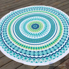 2017 cheap mandala design with tassels sublimation print Round Beach Towel RBT-057